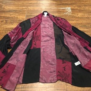 Plus size silk kimono